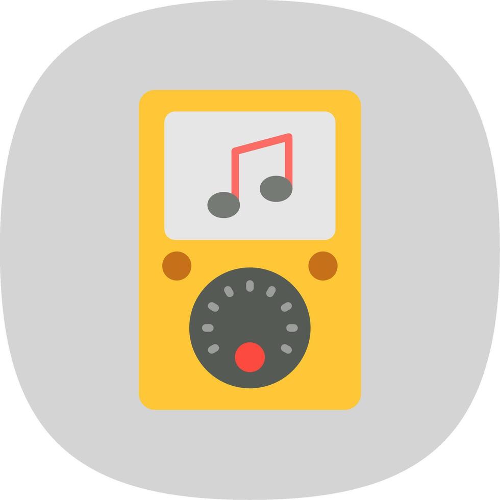 Music Player Flat Curve Icon Design vector