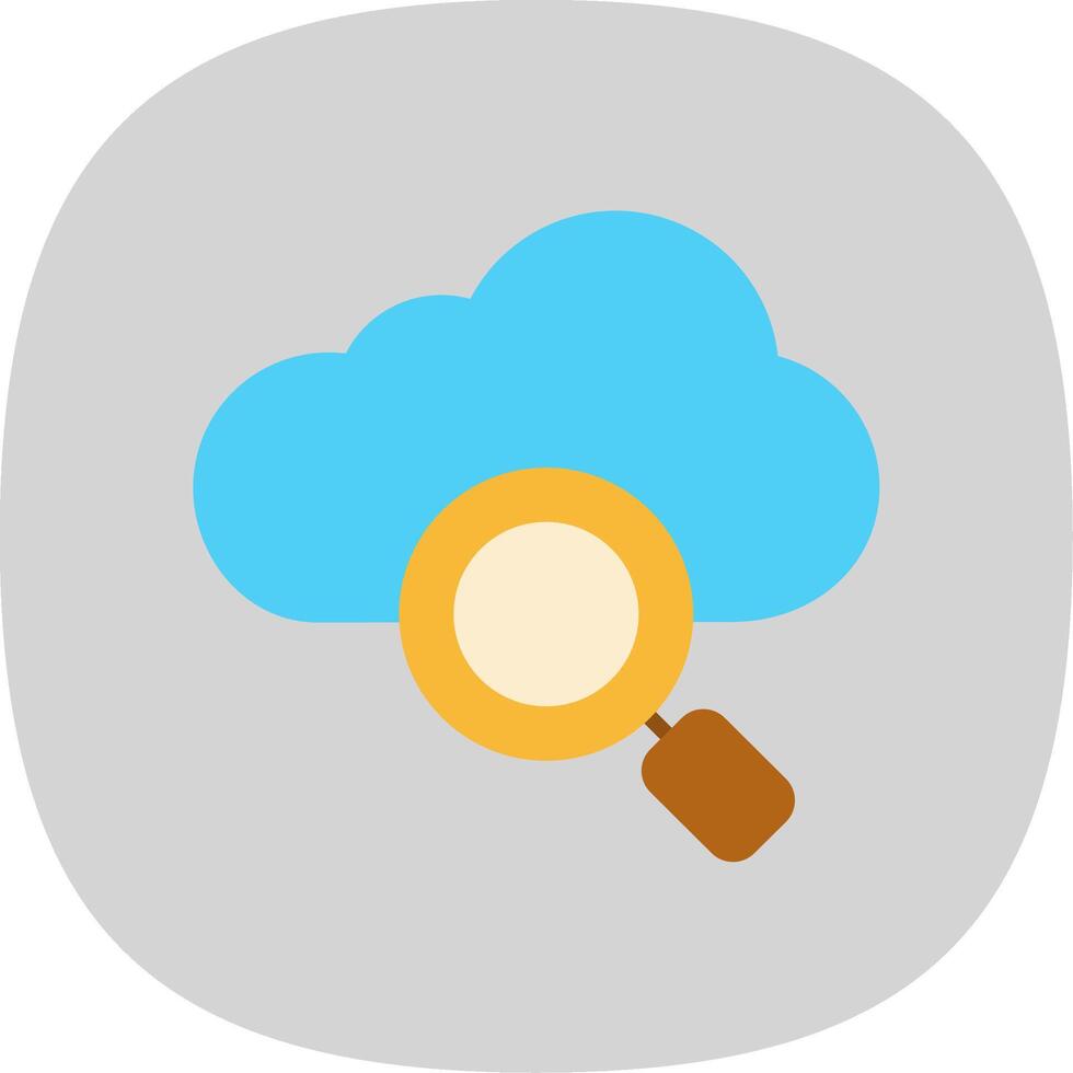 Cloud Flat Curve Icon Design vector