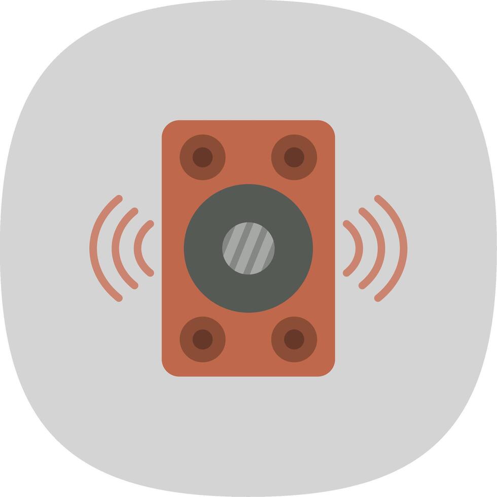 Speaker Flat Curve Icon Design vector