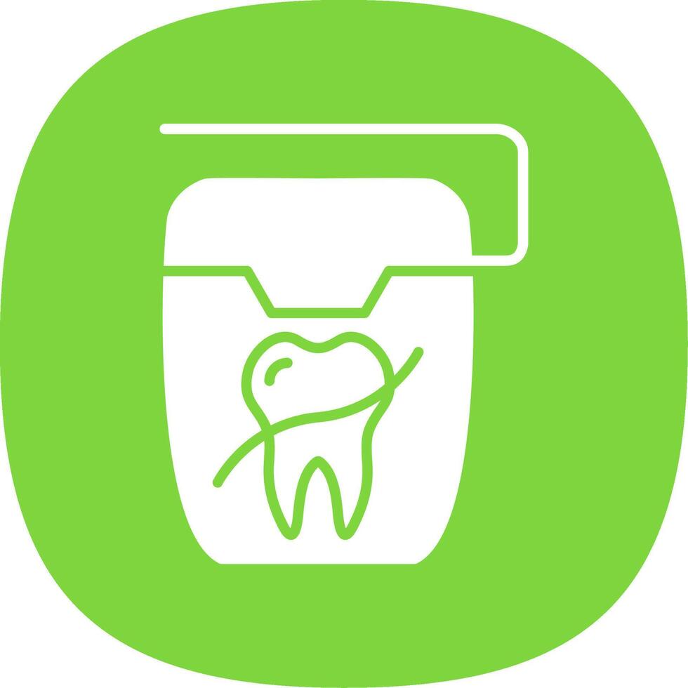 Floss Glyph Curve Icon Design vector