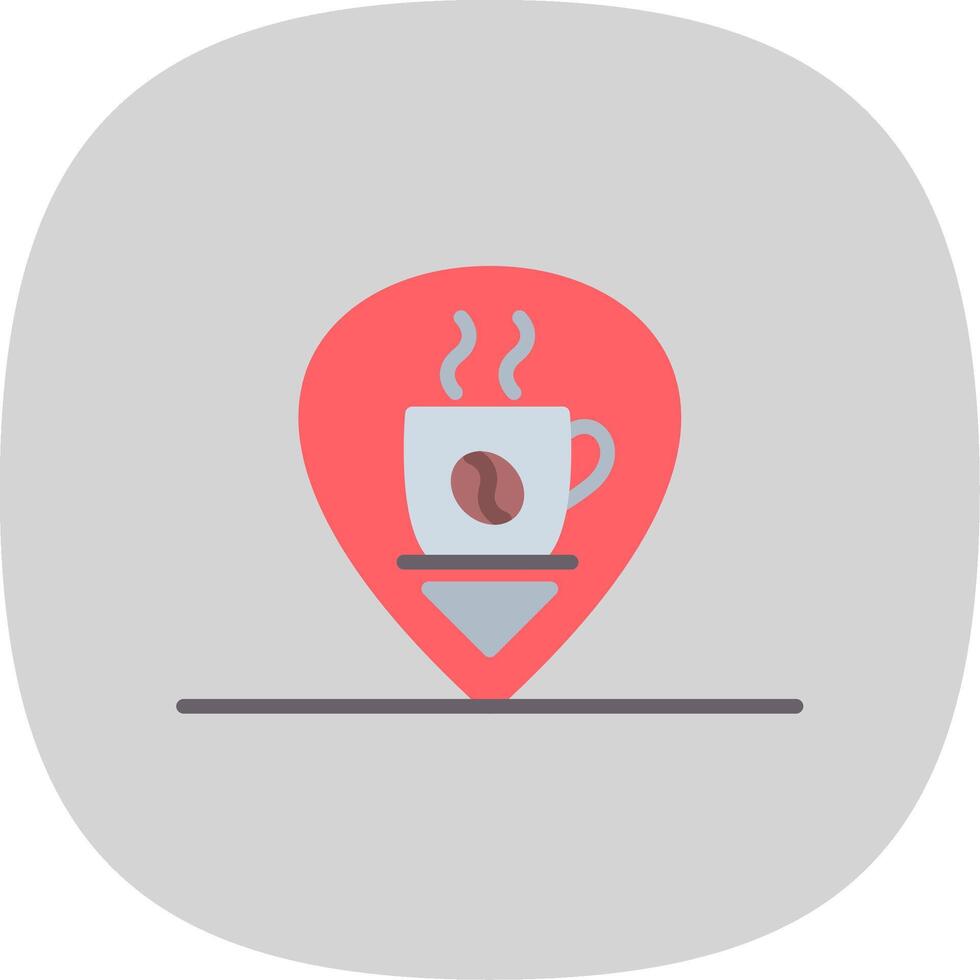 Pin Location Flat Curve Icon Design vector