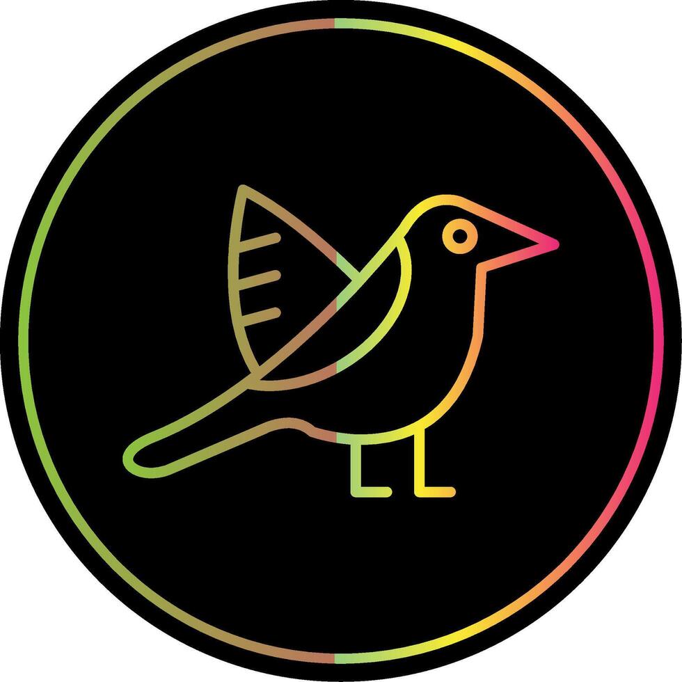 Ornithology Line Gradient Due Color Icon Design vector