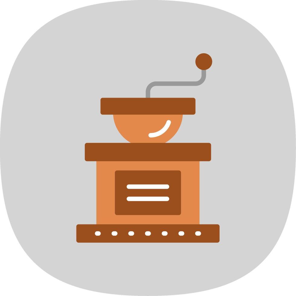 Coffee Grinder Flat Curve Icon Design vector