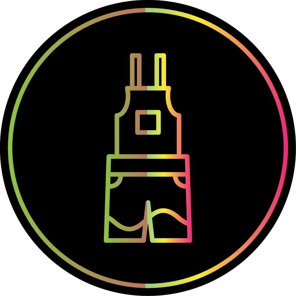 Dungarees Line Gradient Due Color Icon Design vector