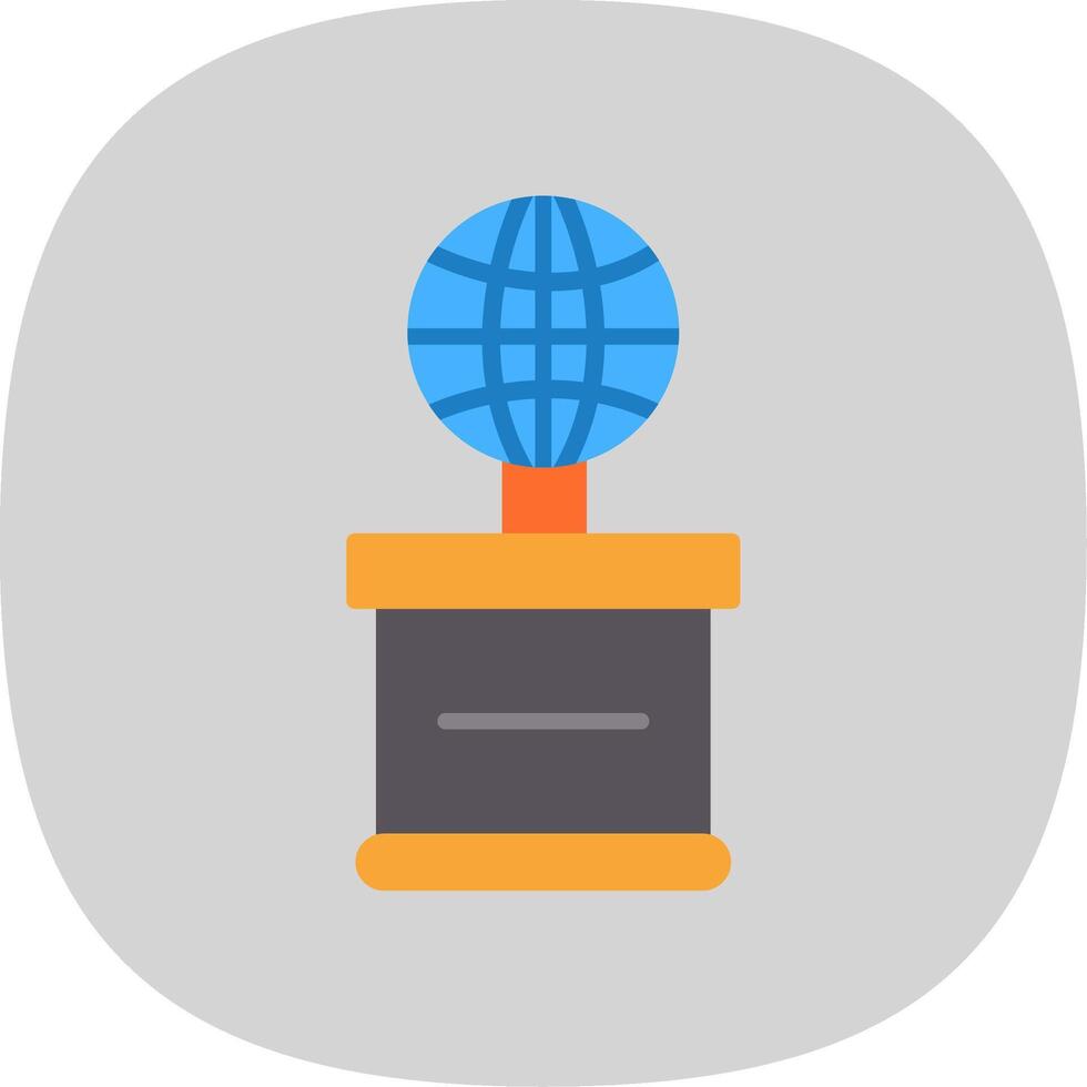 World Flat Curve Icon Design vector