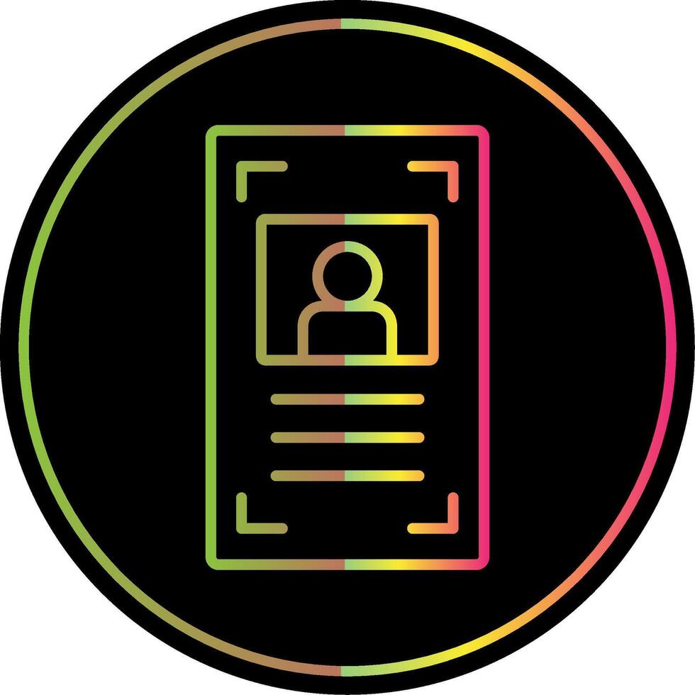 Baseball Card Line Gradient Due Color Icon Design vector