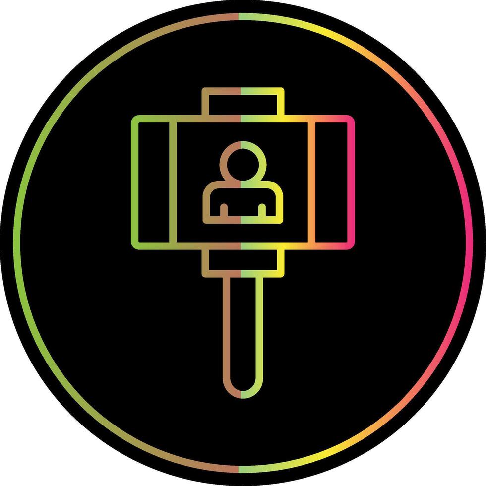Vlogger Line Gradient Due Color Icon Design vector