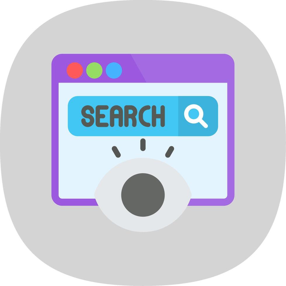 Browser Flat Curve Icon Design vector