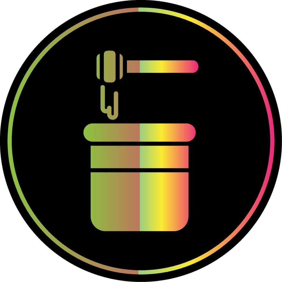 Honey Glyph Due Color Icon Design vector