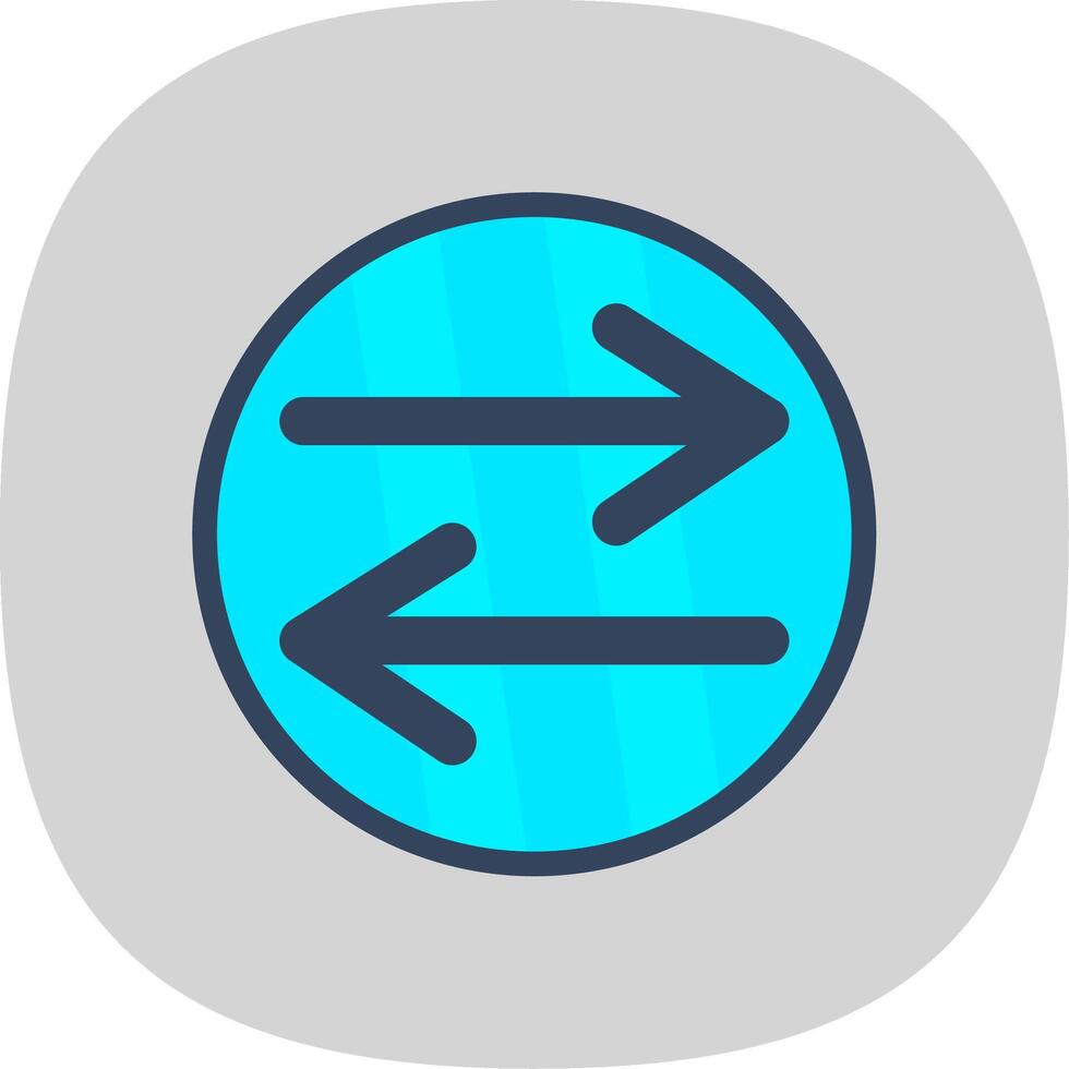 Swap Flat Curve Icon Design vector