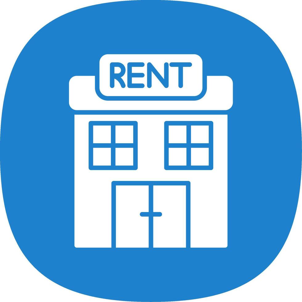 Renting Glyph Curve Icon Design vector