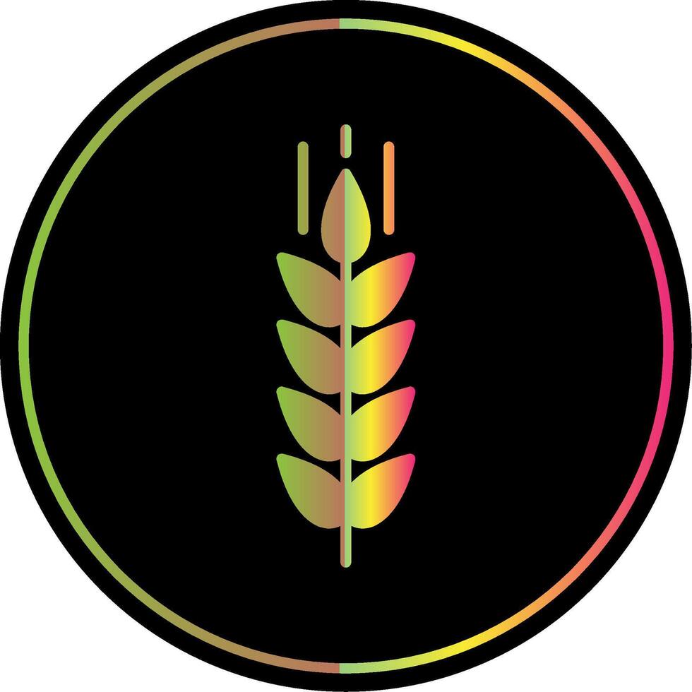 Wheat Glyph Due Color Icon Design vector