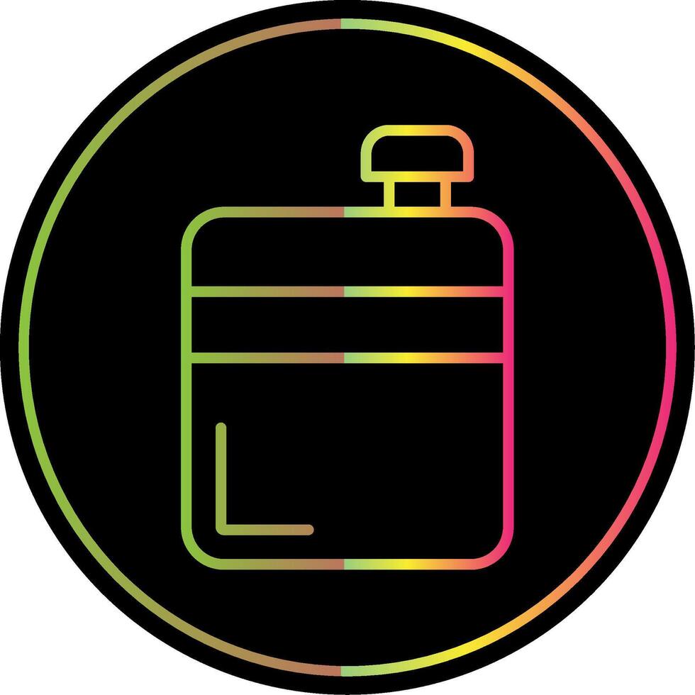 Flask Line Gradient Due Color Icon Design vector