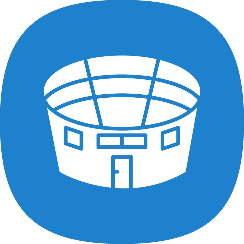 Stadium Glyph Curve Icon Design vector