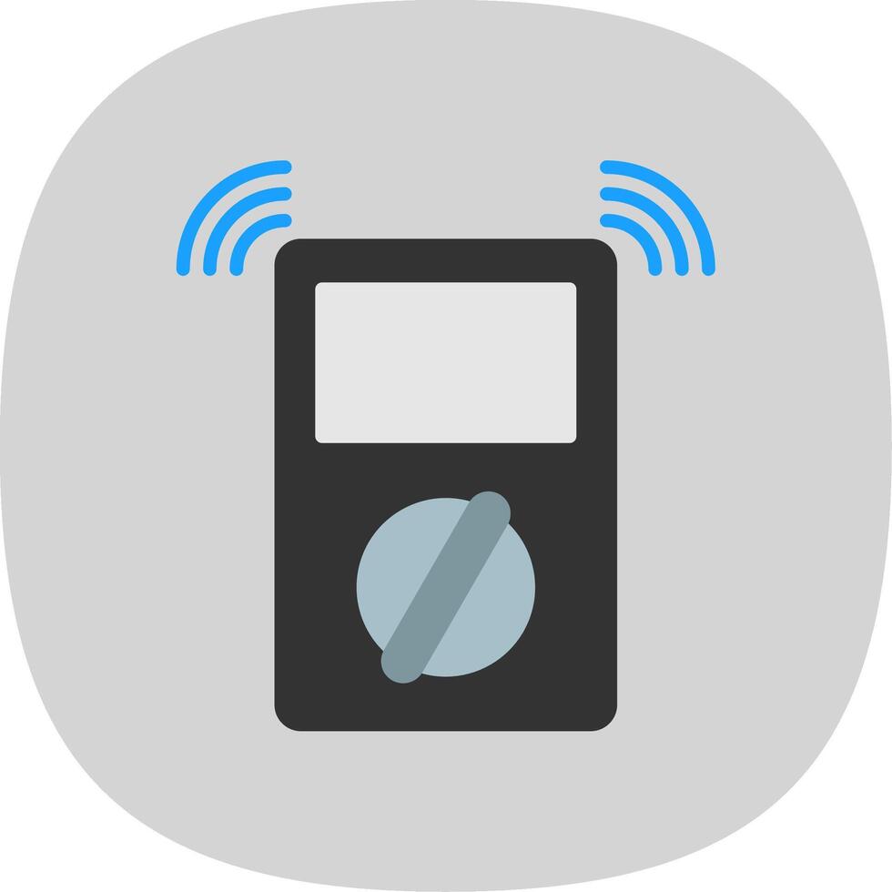 Metre Flat Curve Icon Design vector
