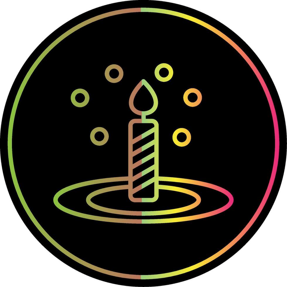 Bunsen Burner Line Gradient Due Color Icon Design vector