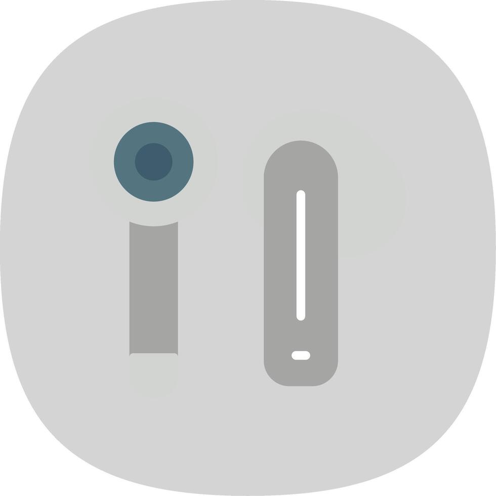 Earbud Flat Curve Icon Design vector