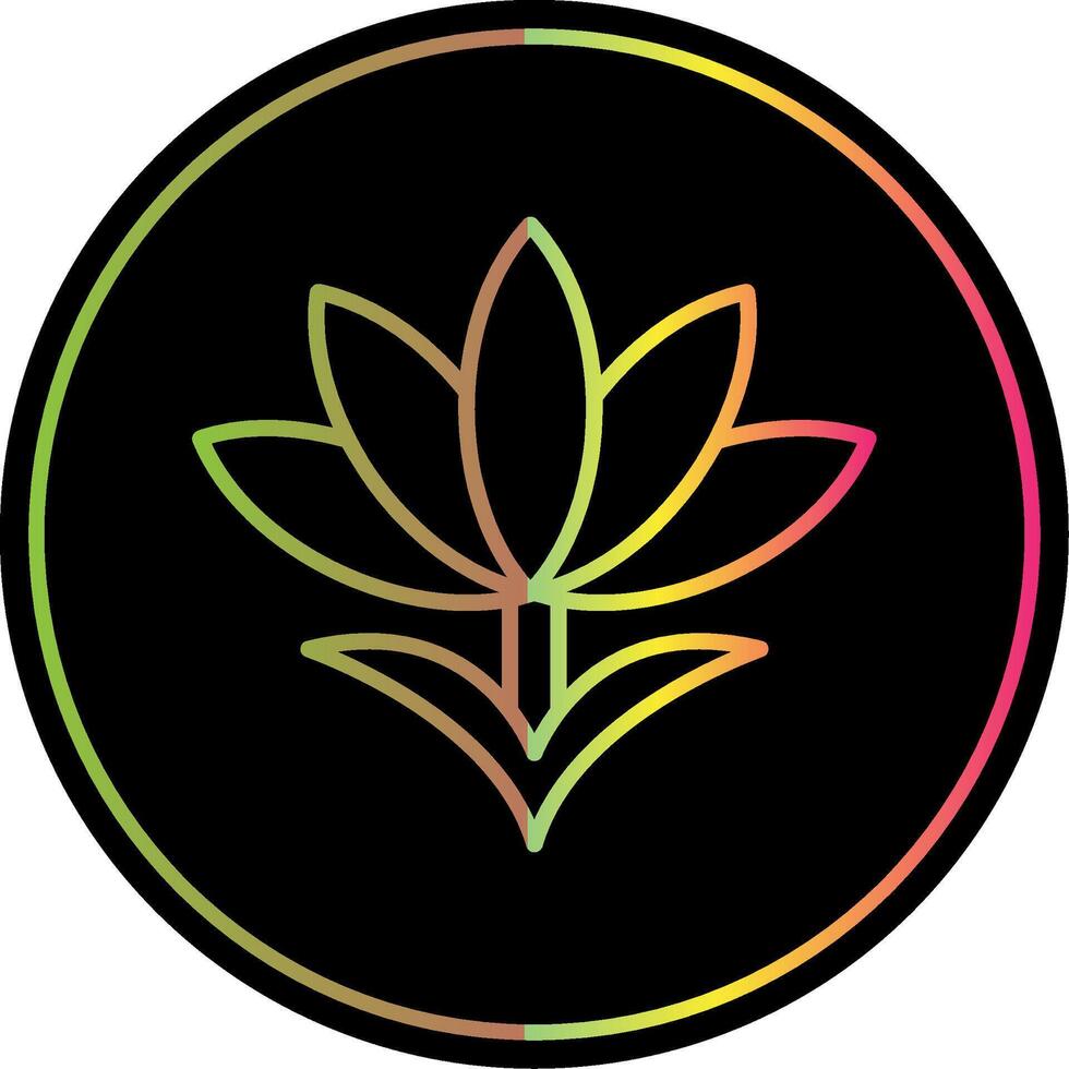 Saffron Line Gradient Due Color Icon Design vector