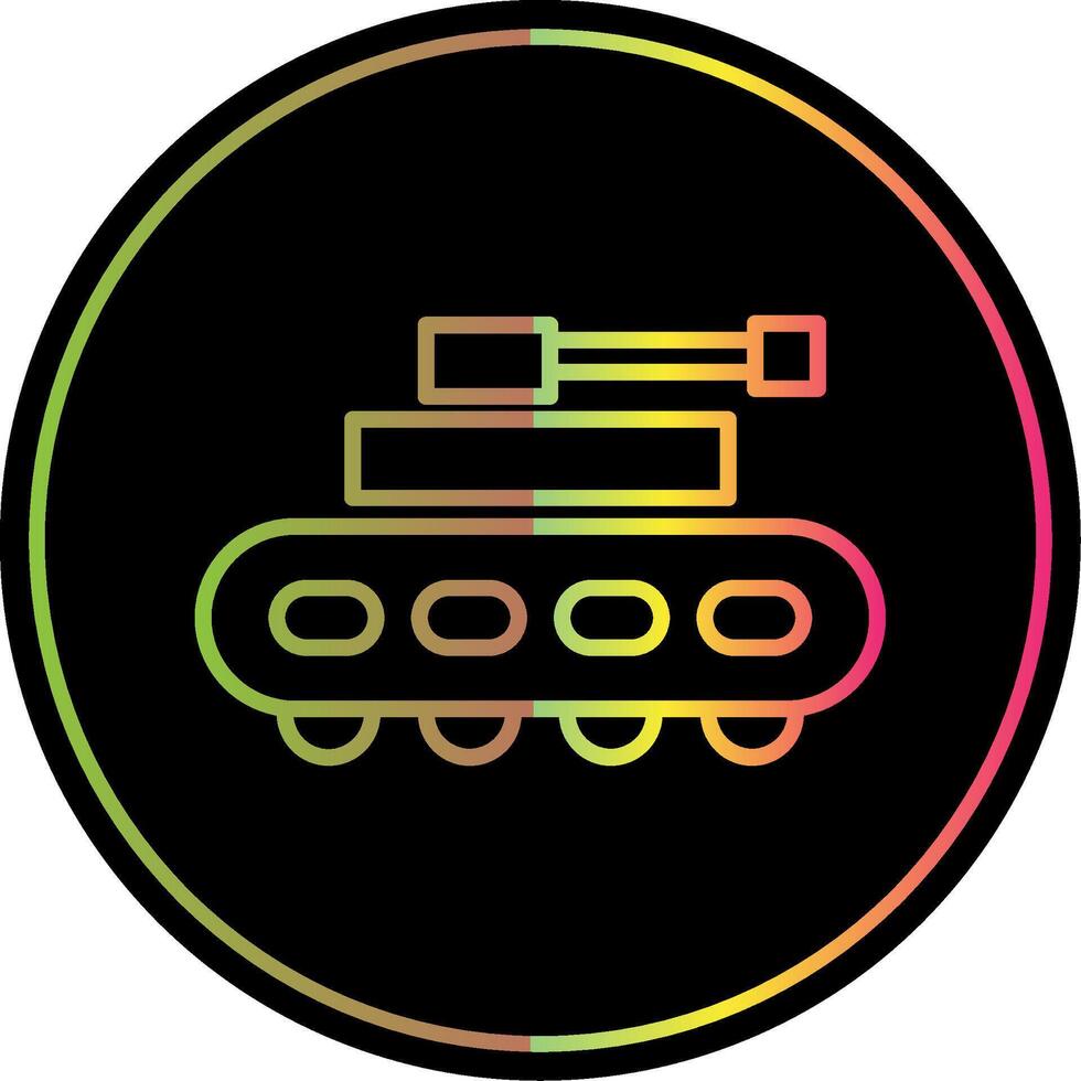 Tank Line Gradient Due Color Icon Design vector