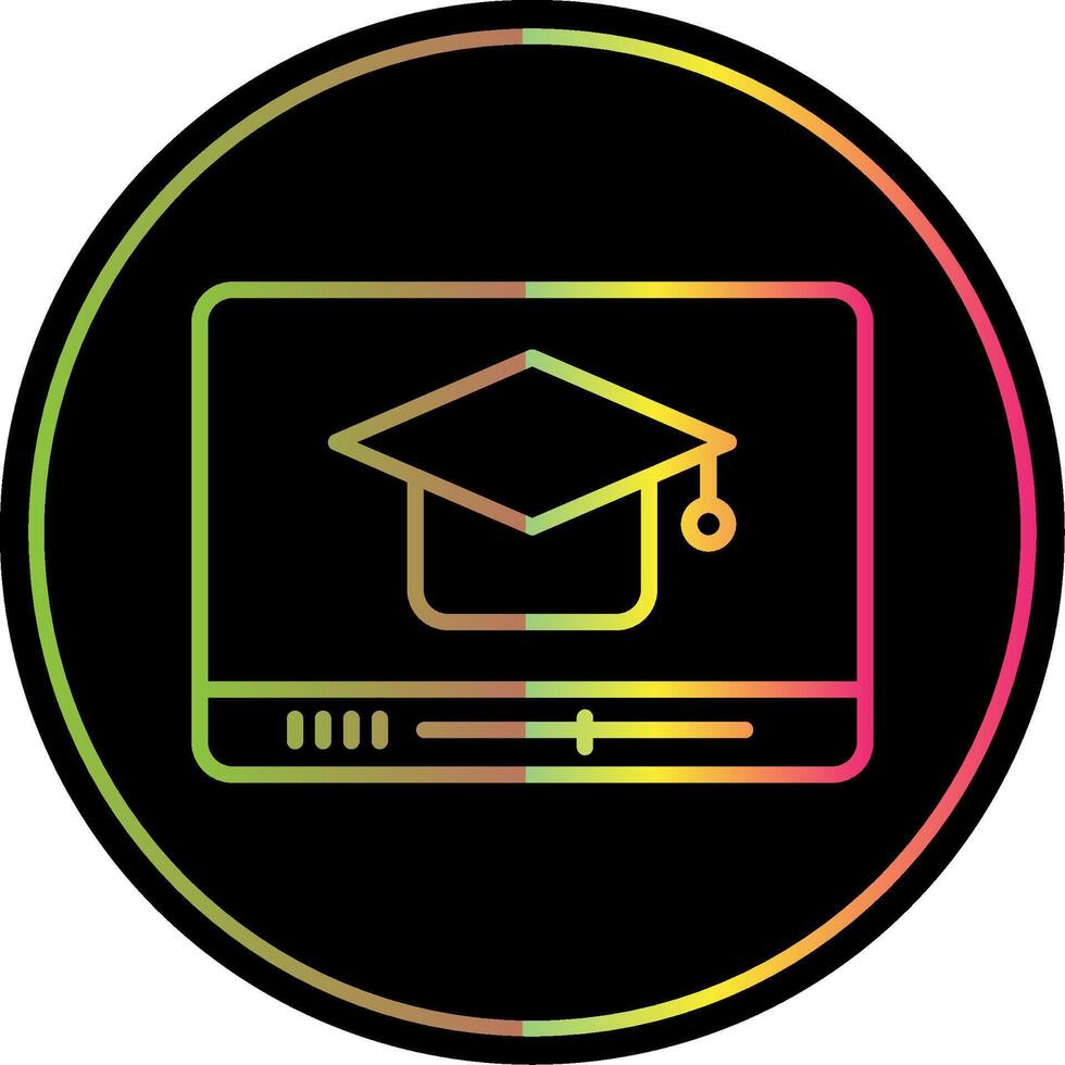 Educational Line Gradient Due Color Icon Design vector