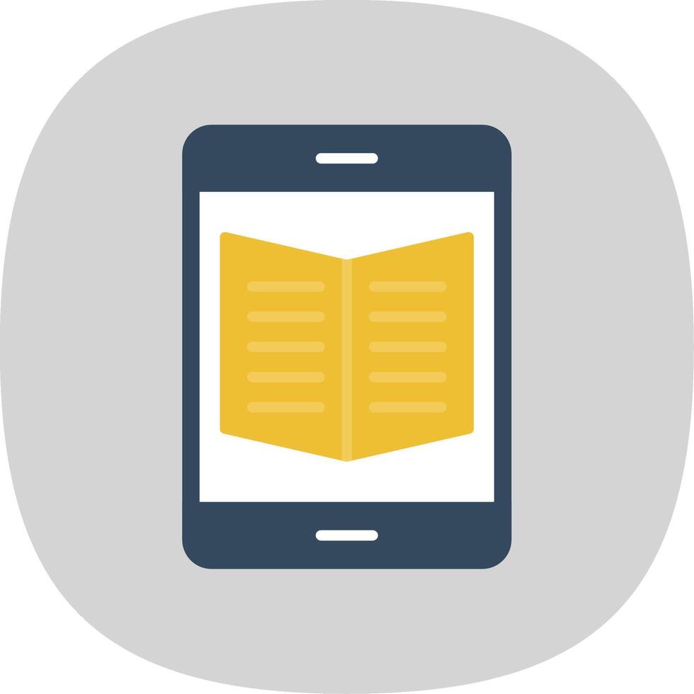 Ebook Flat Curve Icon Design vector