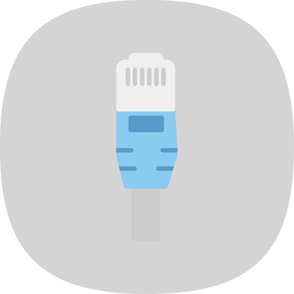 Ethernet Flat Curve Icon Design vector