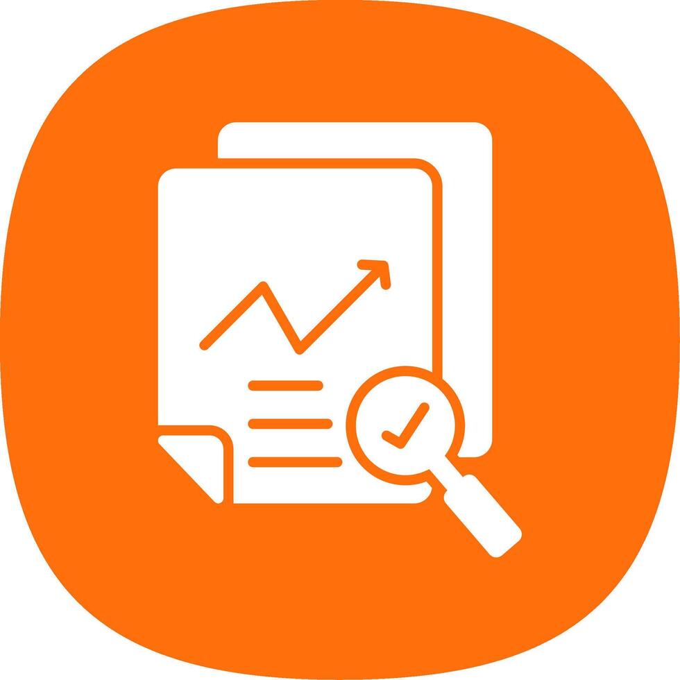 Data Quality Glyph Curve Icon Design vector