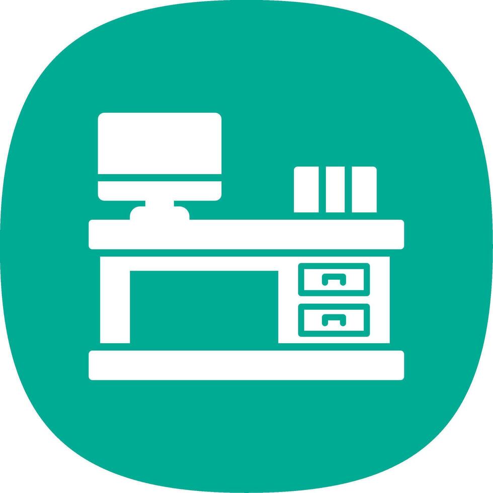 Work Space Glyph Curve Icon Design vector