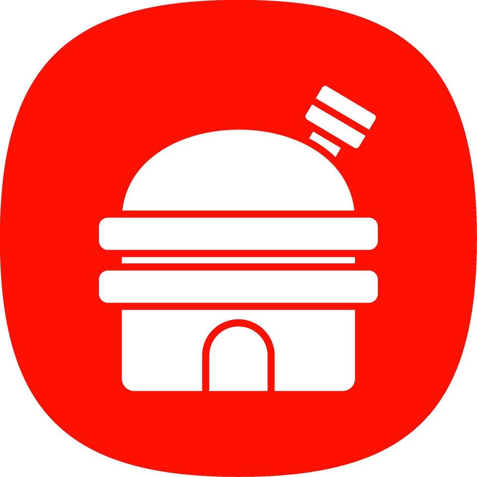 Observatory Glyph Curve Icon Design vector