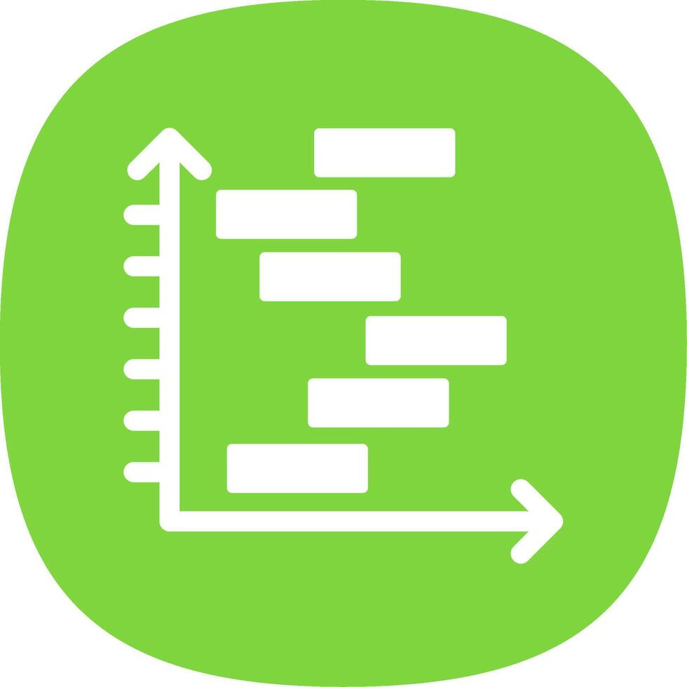 Gnatt Chart Glyph Curve Icon Design vector