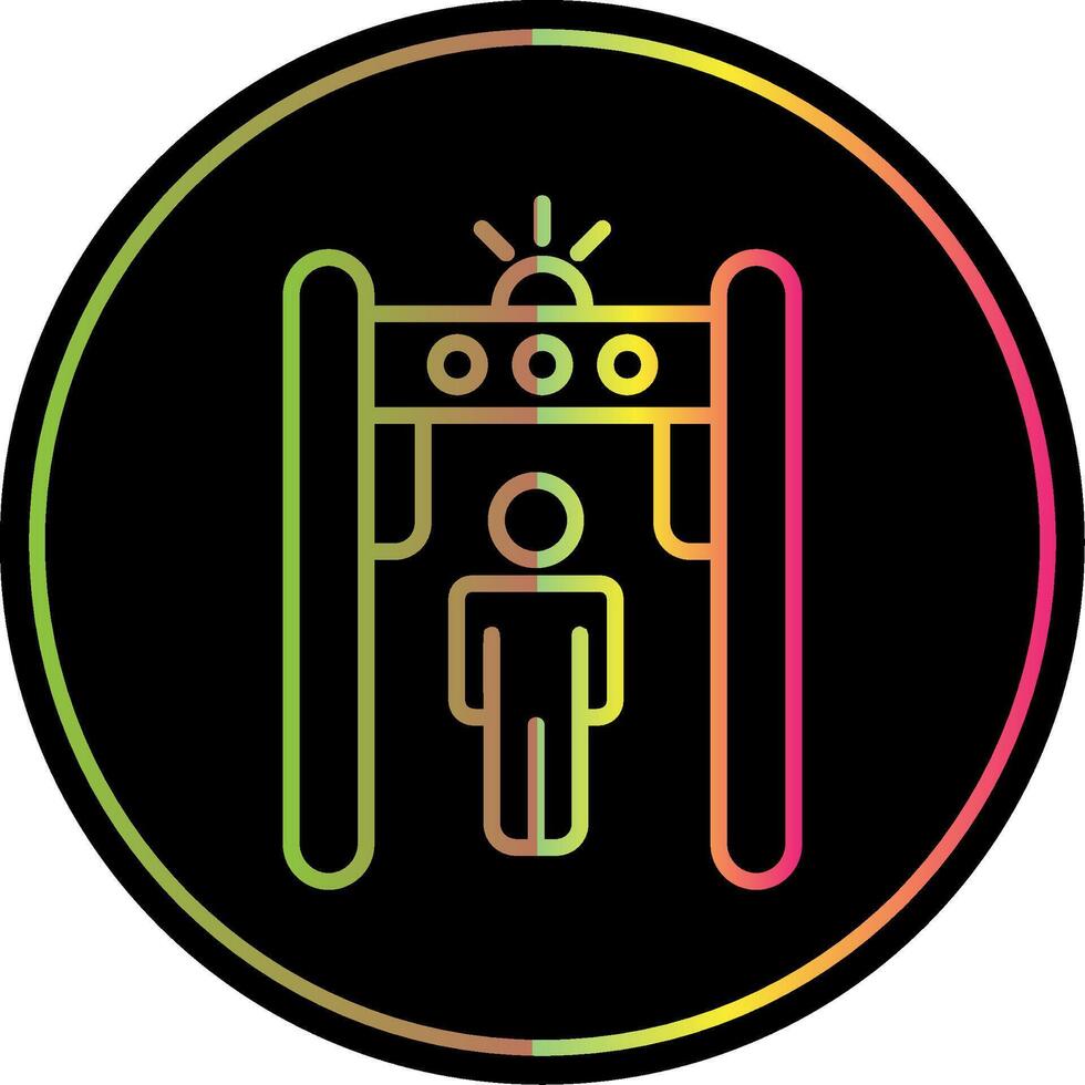 Metal Detector Line Gradient Due Color Icon Design vector