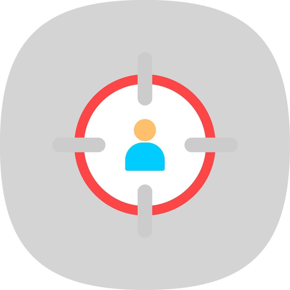Headshot Flat Curve Icon Design vector