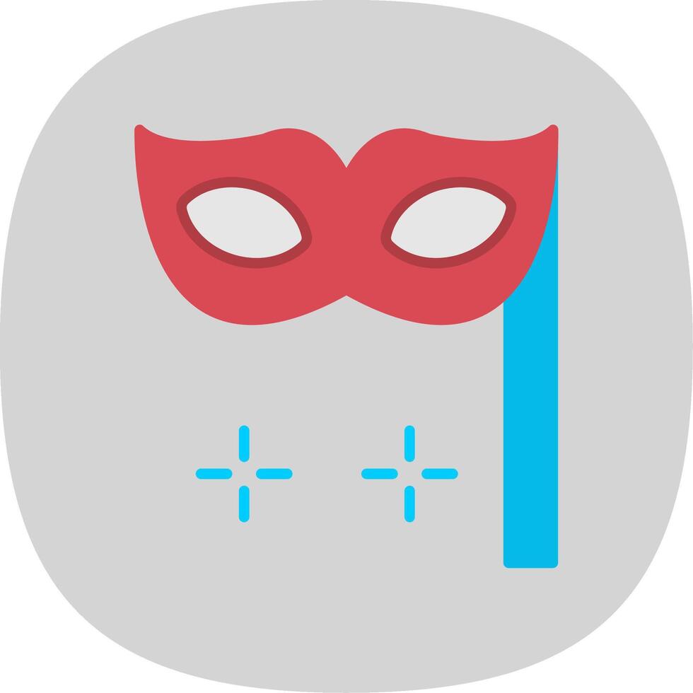 Mask Flat Curve Icon Design vector