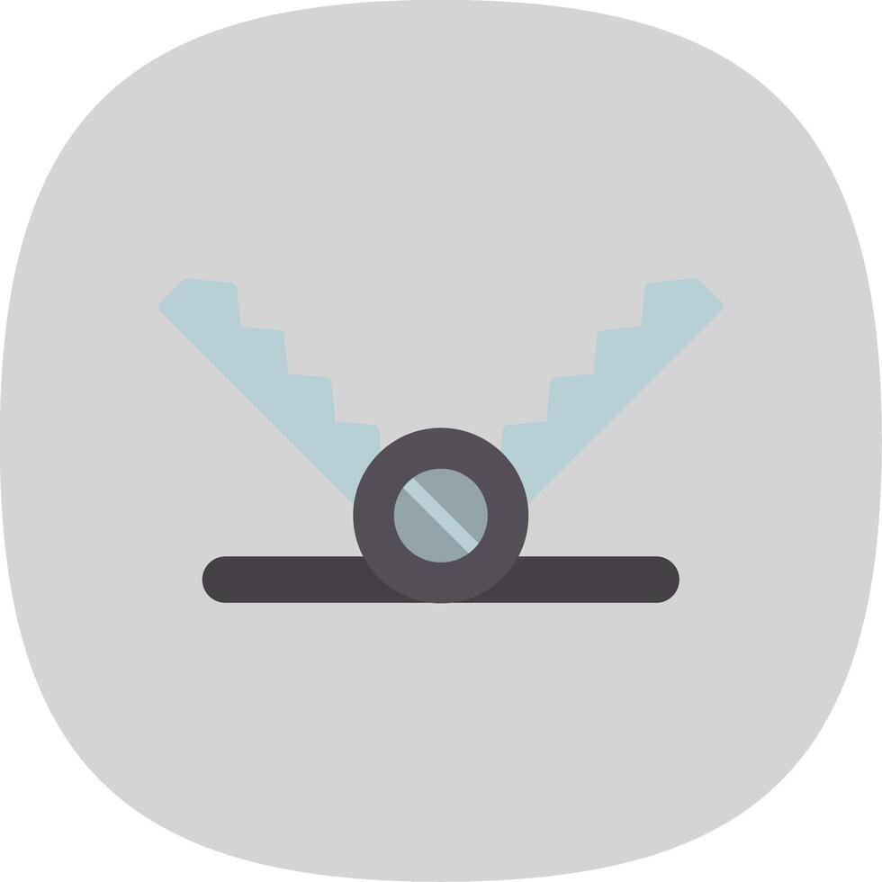 Trap Flat Curve Icon Design vector