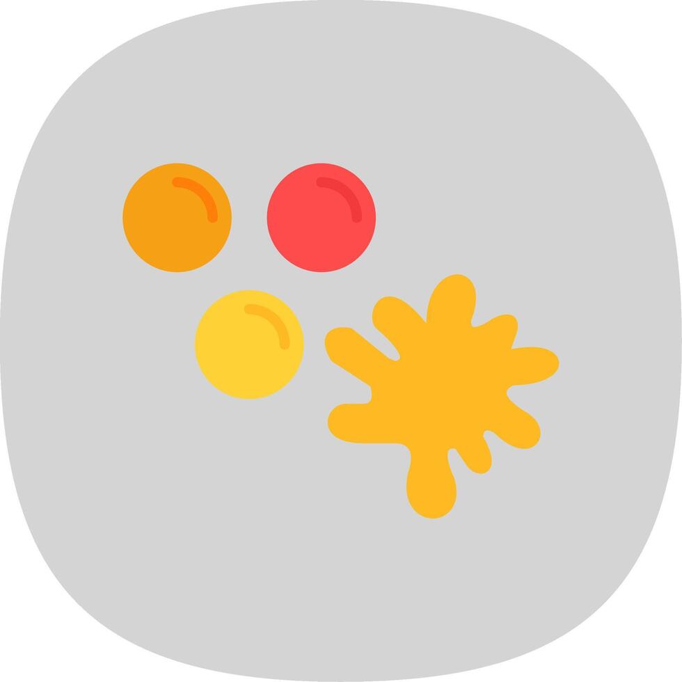 Paintballs Flat Curve Icon Design vector