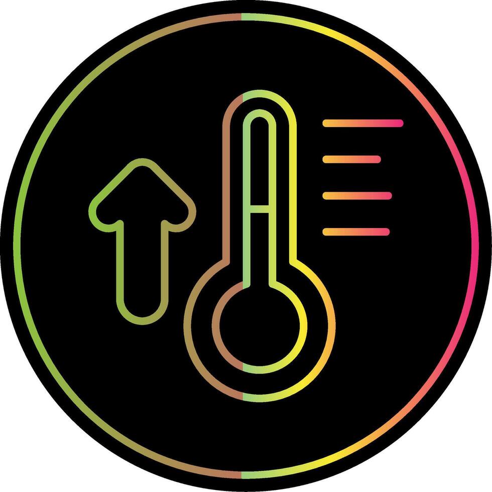 Thermometer Line Gradient Due Color Icon Design vector