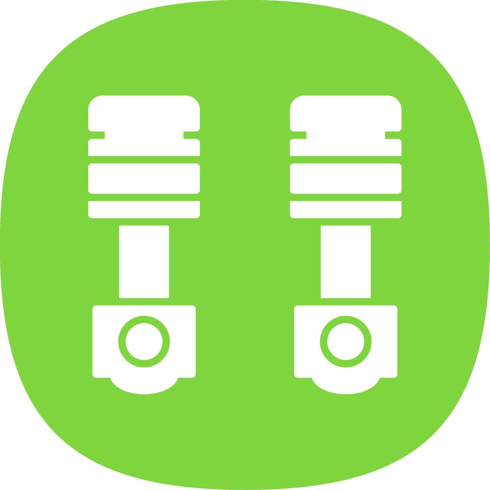 Pistons Glyph Curve Icon Design vector