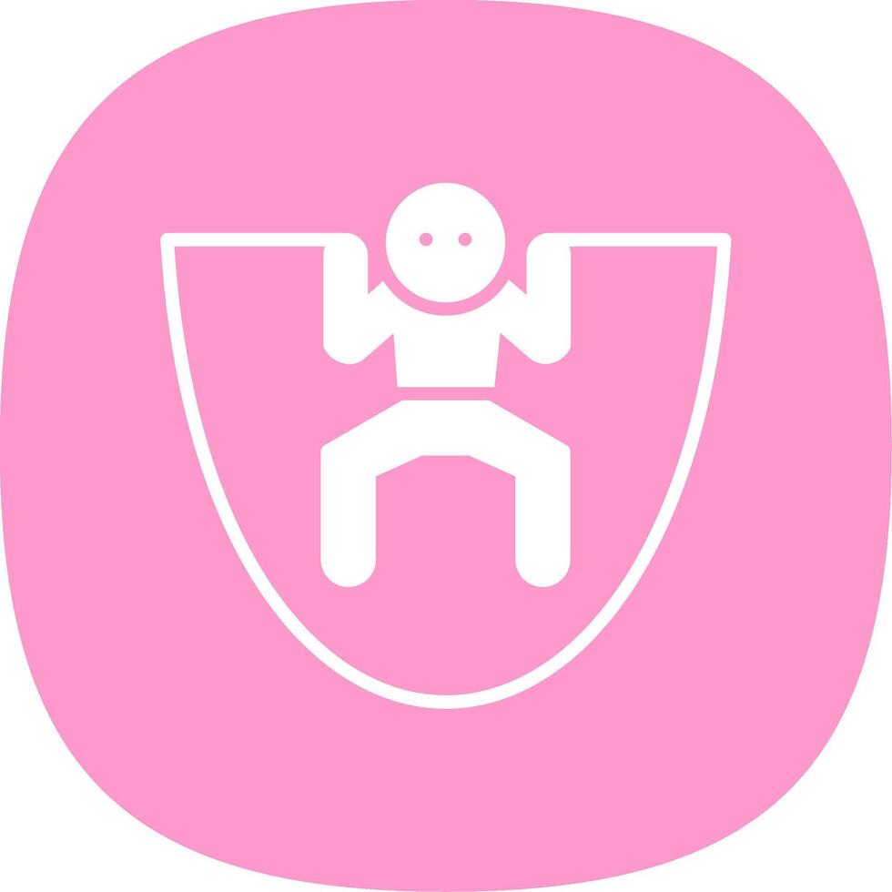 Skipping Glyph Curve Icon Design vector