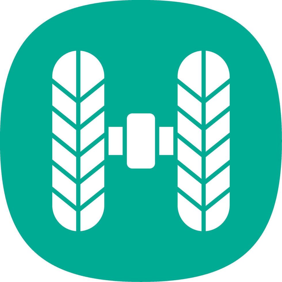 Wheel Alignment Glyph Curve Icon Design vector