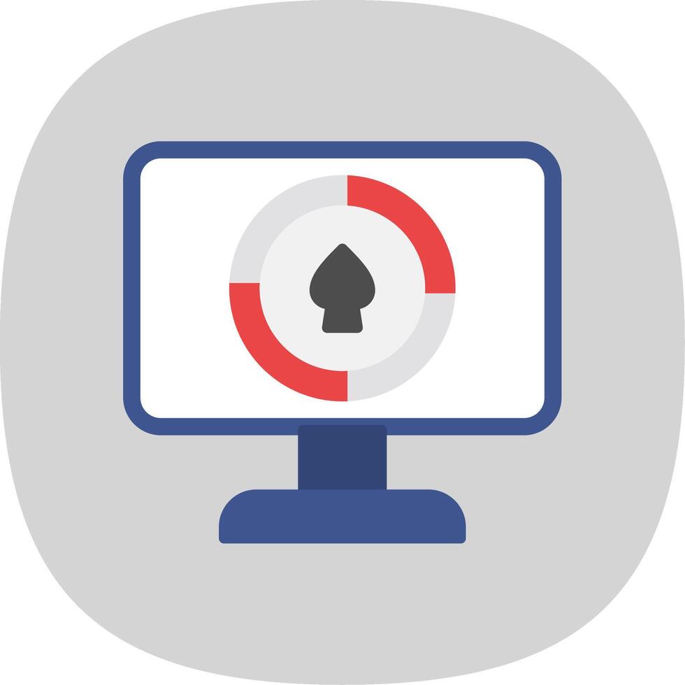 Gambling Flat Curve Icon Design vector