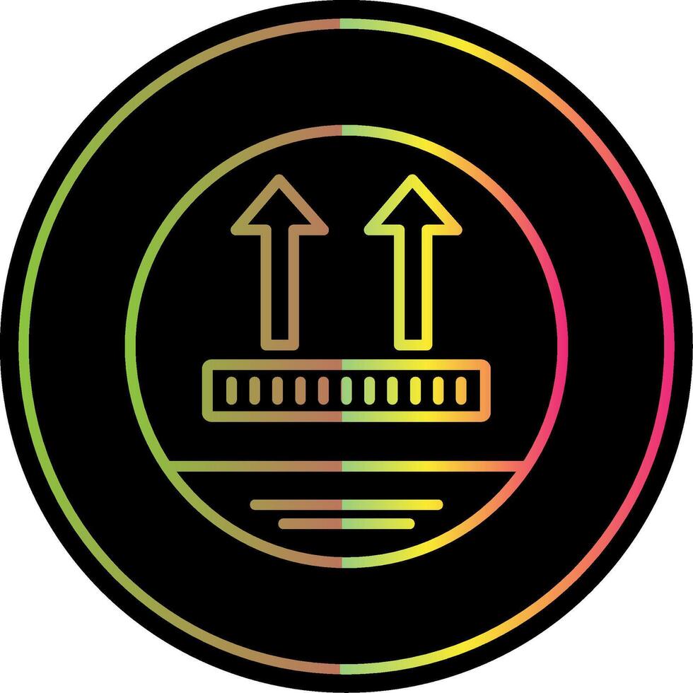 This Way Up Line Gradient Due Color Icon Design vector