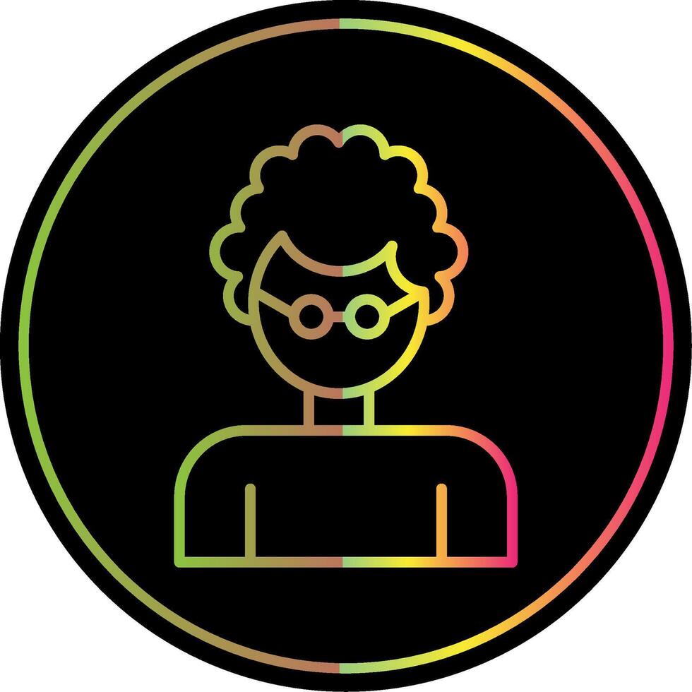 Scientist Line Gradient Due Color Icon Design vector