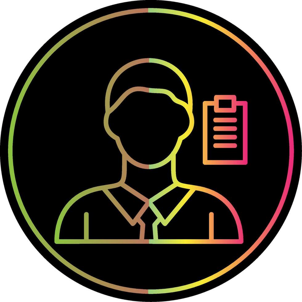Manager Line Gradient Due Color Icon Design vector