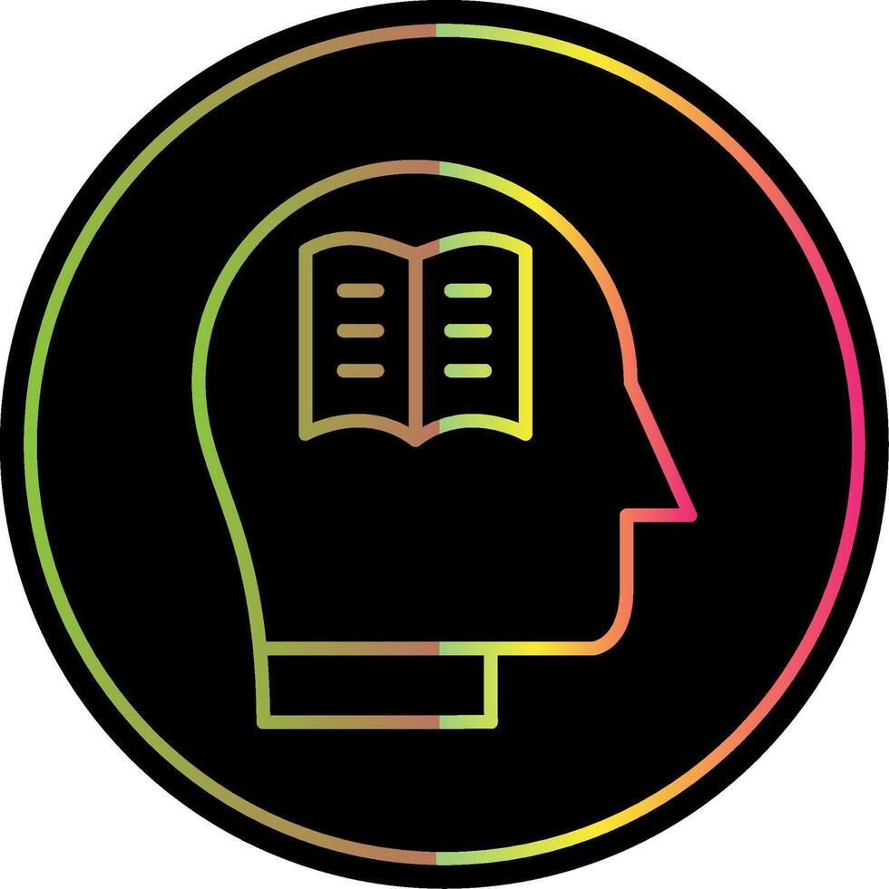 Knowledge Line Gradient Due Color Icon Design vector