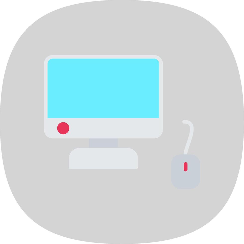 Computer Flat Curve Icon Design vector