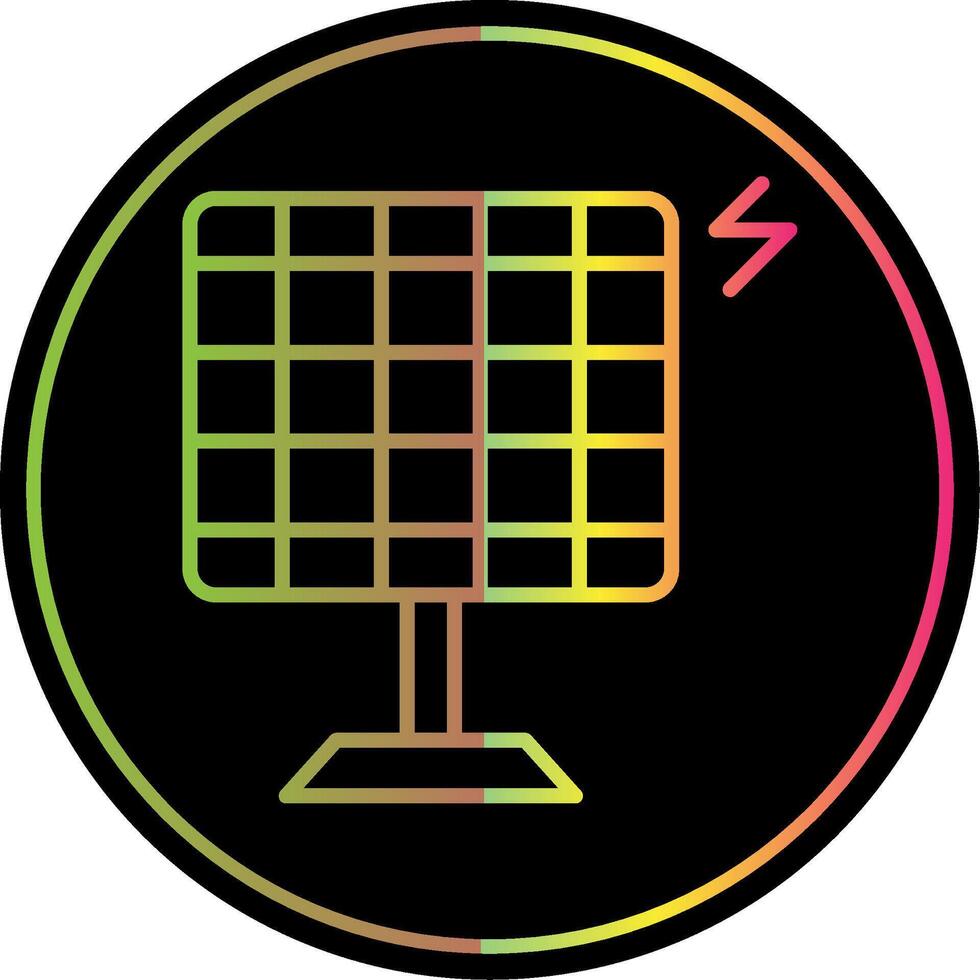 Solar Energy Line Gradient Due Color Icon Design vector