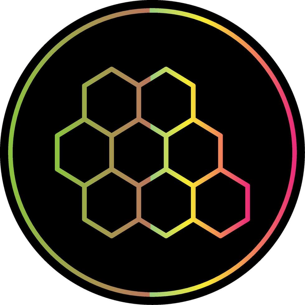 Bee Hive Line Gradient Due Color Icon Design vector