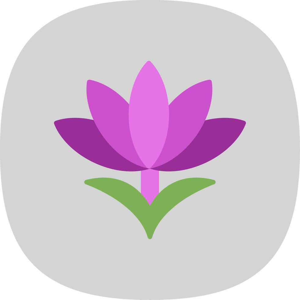 Saffron Flat Curve Icon Design vector