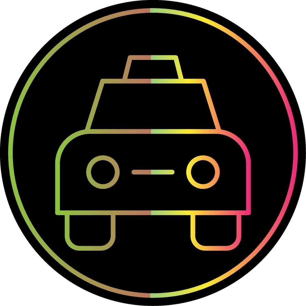 Taxi Line Gradient Due Color Icon Design vector