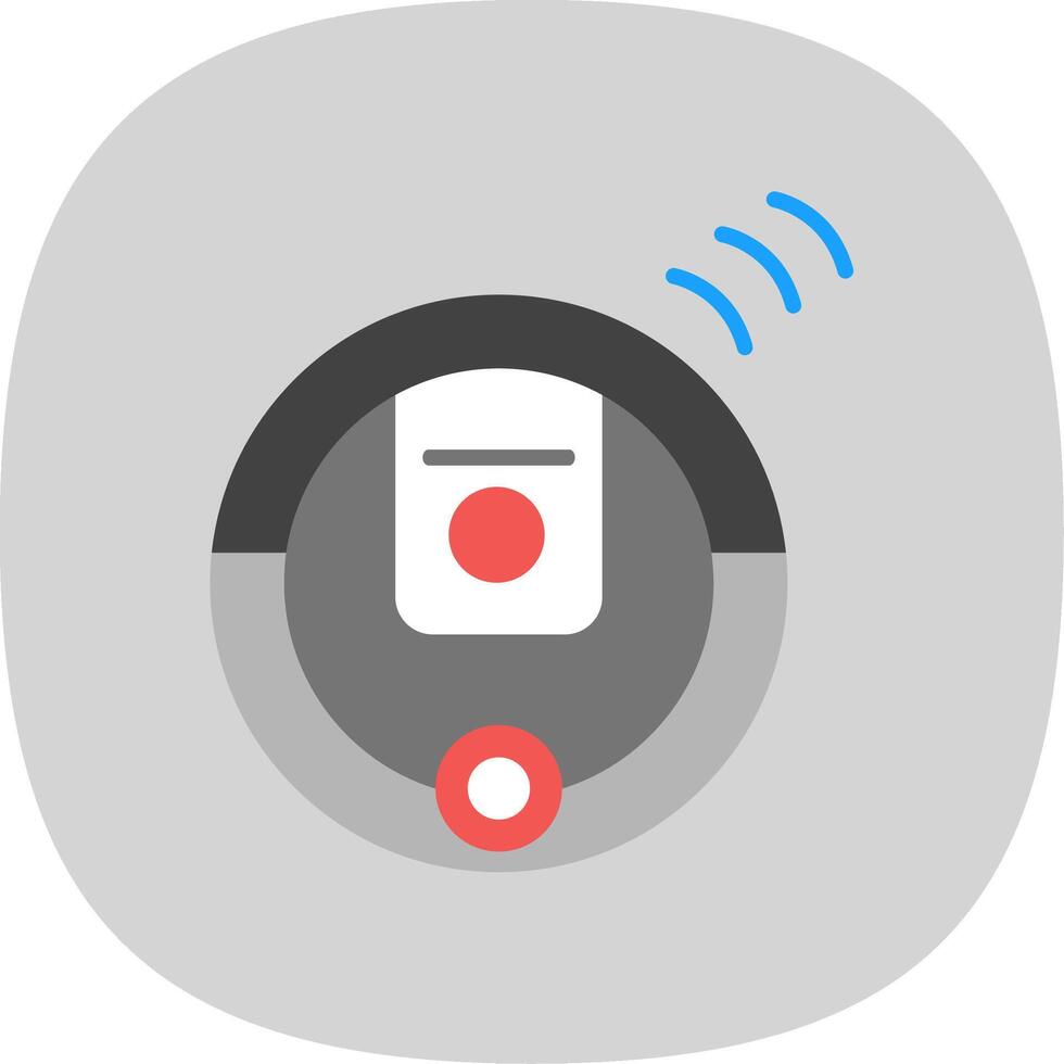 Robot Vacuum Cleaner Flat Curve Icon Design vector